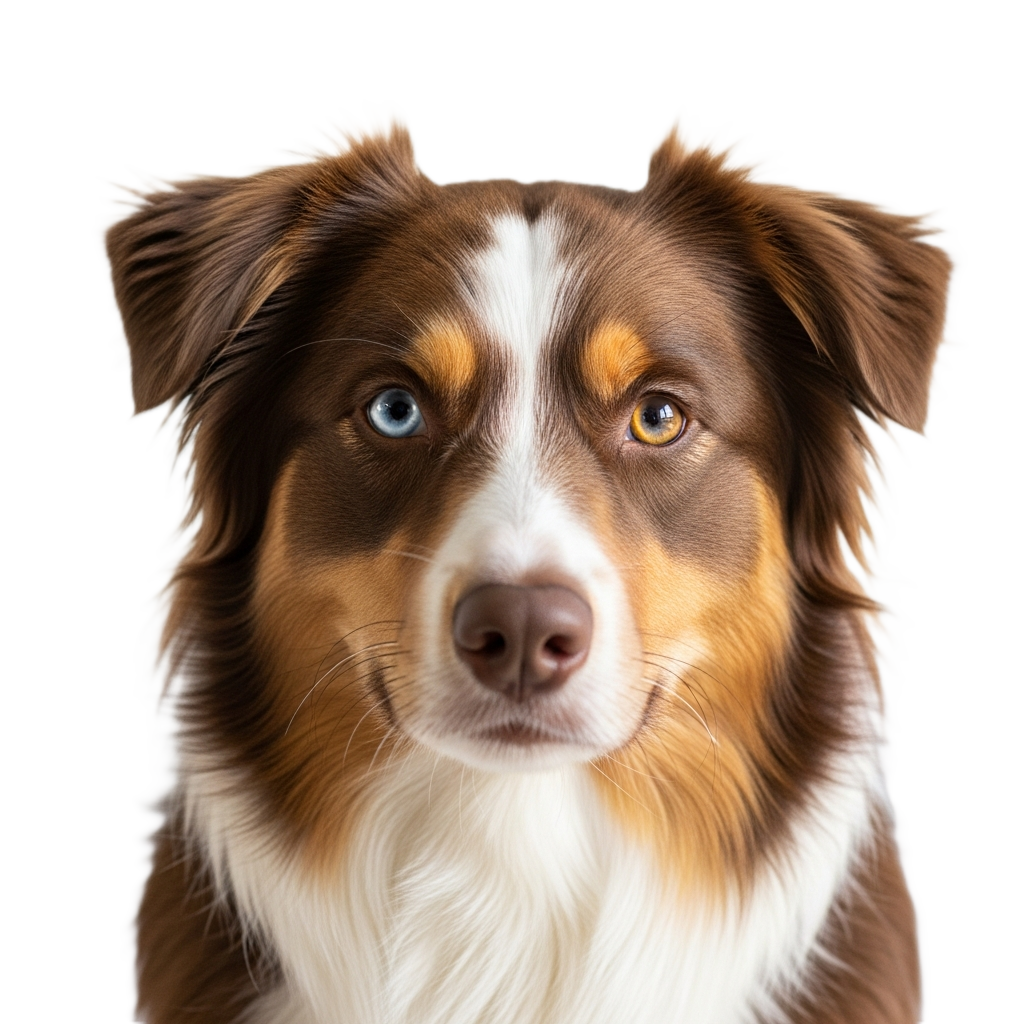 Friendly support dog looking at camera