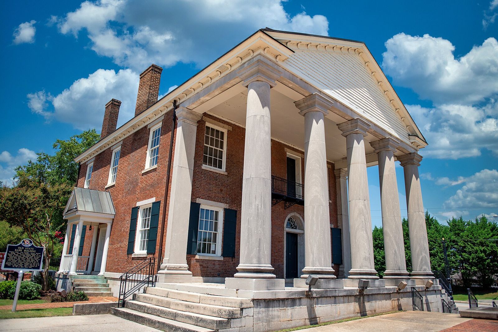 The Old State Bank in Decatur, a columned building from the city's early years