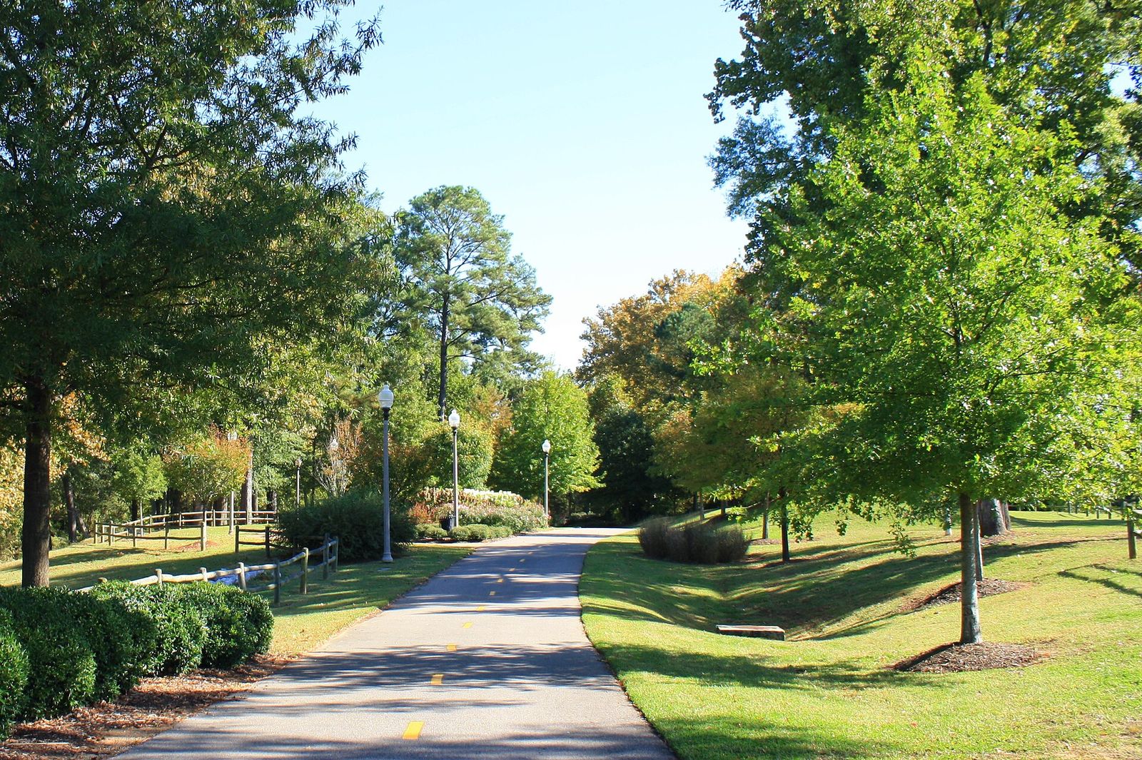 The Riverwalk path along the Black Warrior River in Tuscaloosa