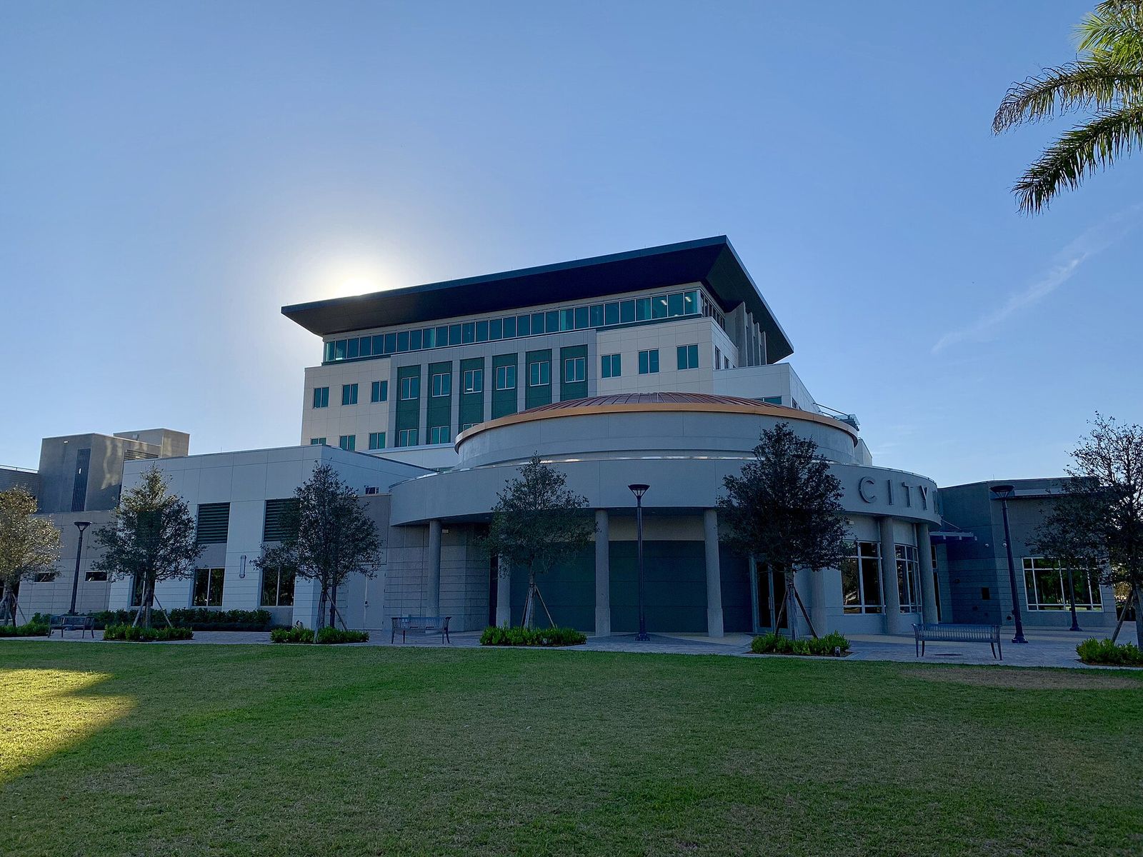 Coral Springs City Hall on a sunny morning