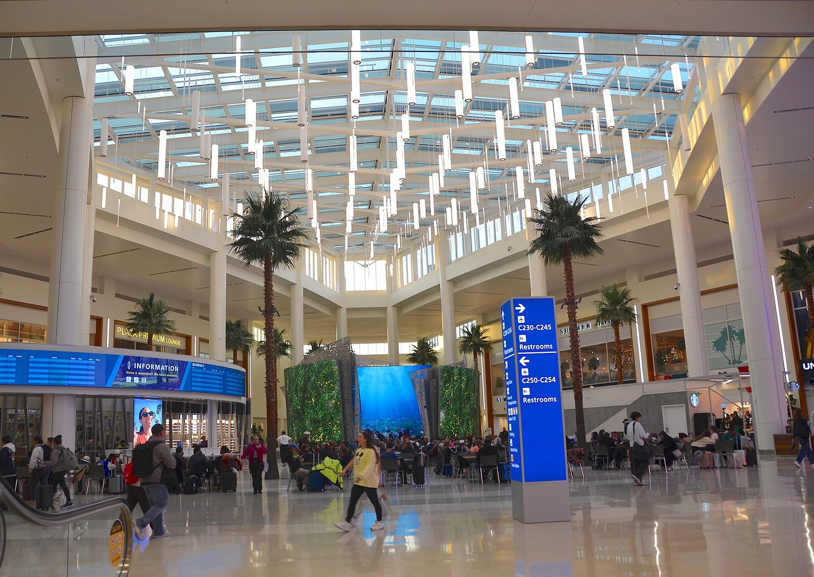 The main terminal atrium at Orlando International Airport