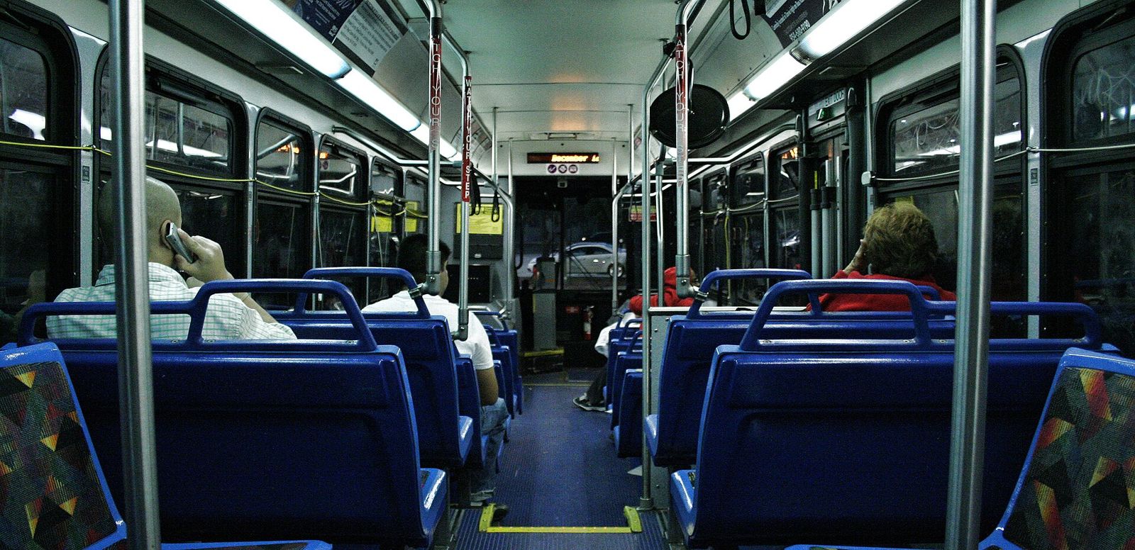 Inside a Broward County Transit bus on route 7 in Pembroke Pines