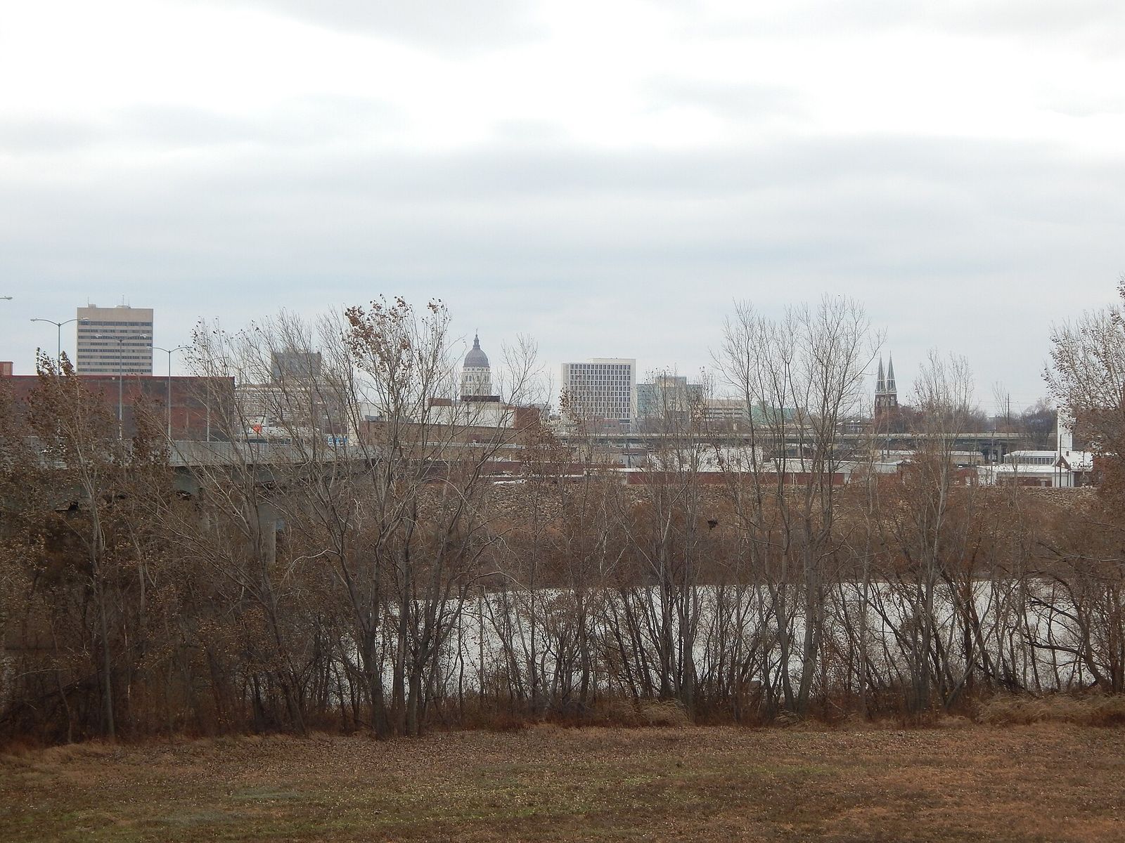 The Topeka skyline above the Kansas River