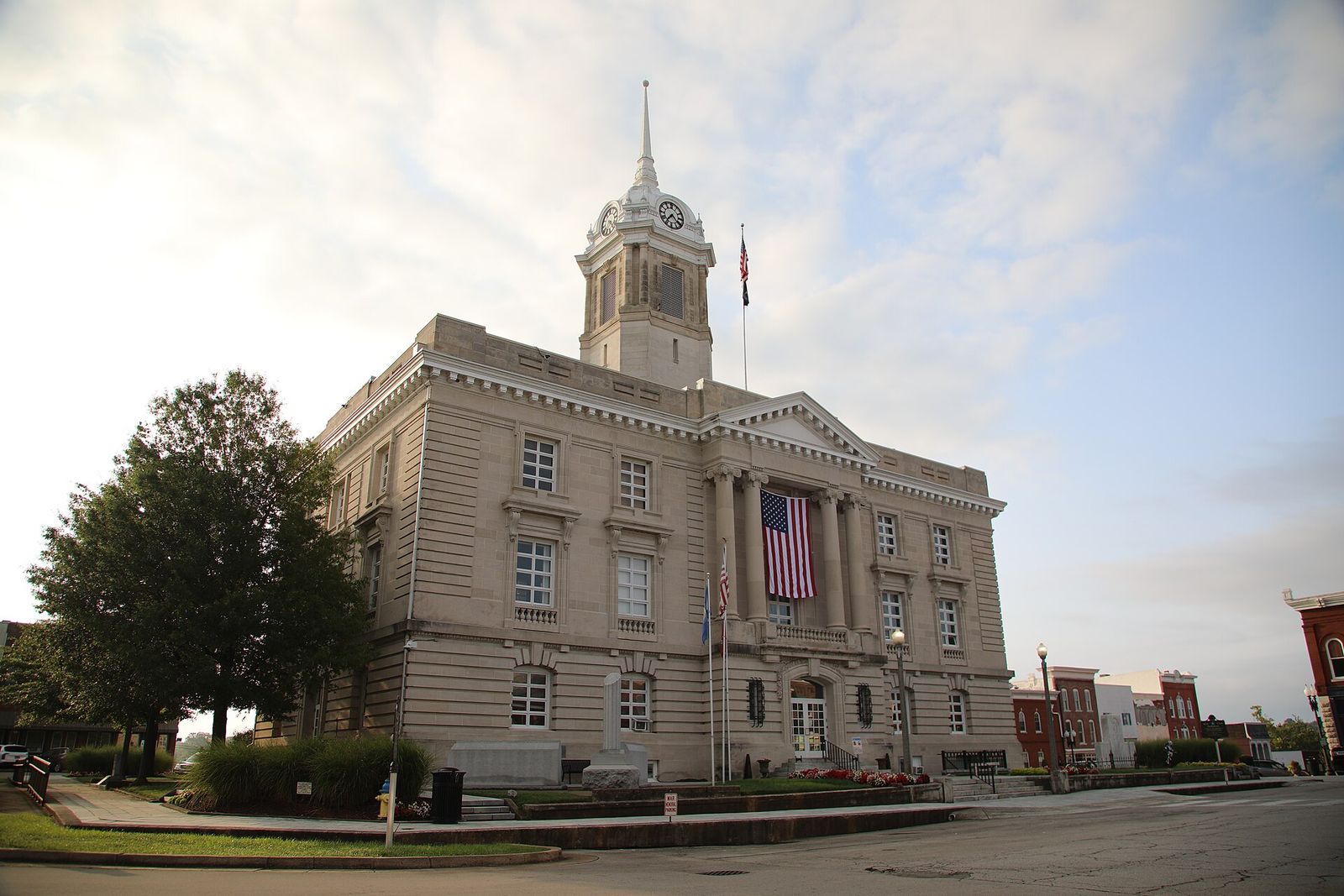 The Maury County Courthouse and its tower in downtown Columbia