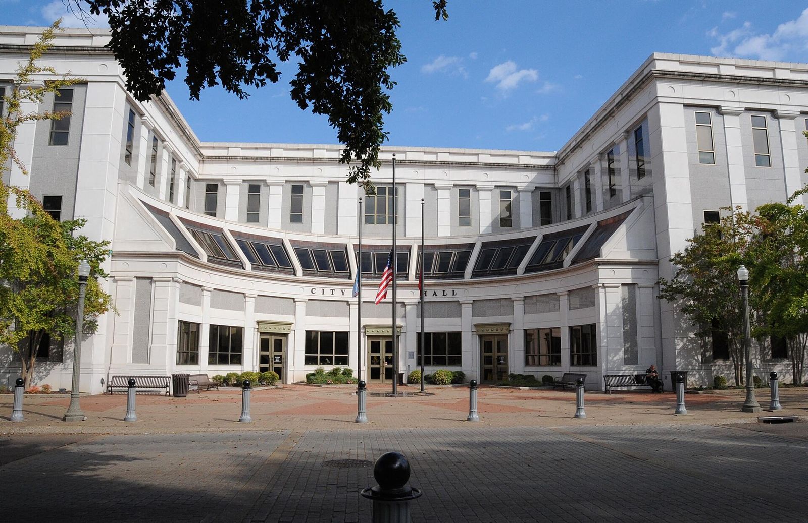 A large historic building in the East Main Street Historic District in Jackson