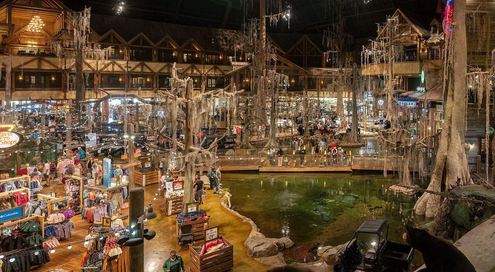 Inside the Memphis Pyramid, home of a Bass Pro Shops store