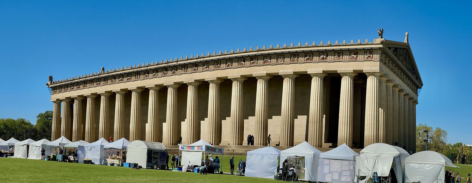 The full-scale Parthenon replica in Centennial Park, Nashville