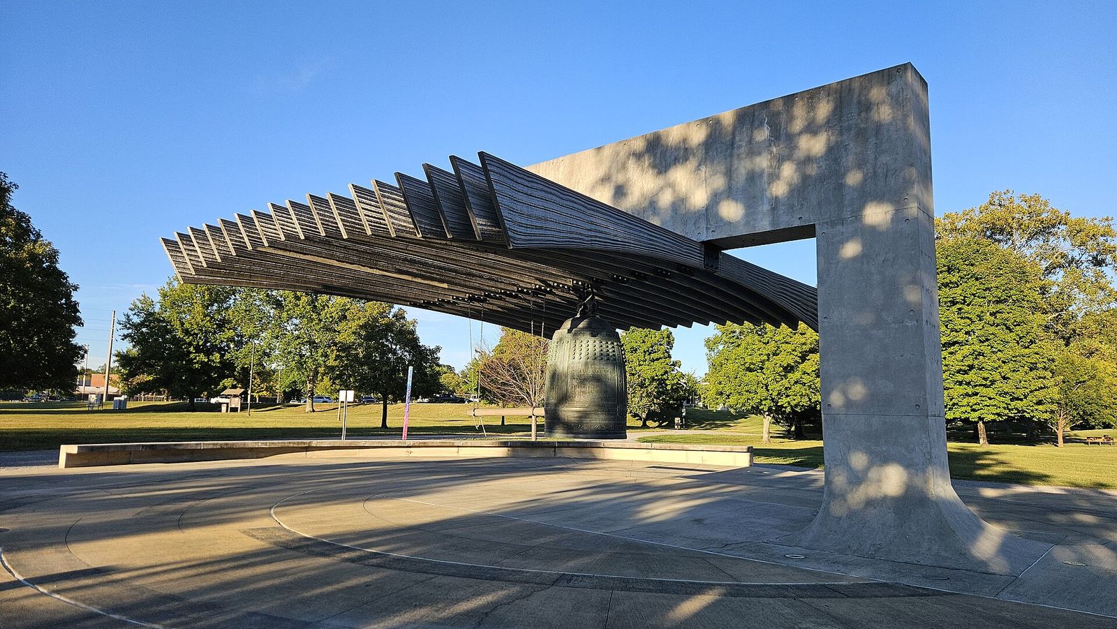 The International Friendship Bell pavilion in A. K. Bissell Park, Oak Ridge