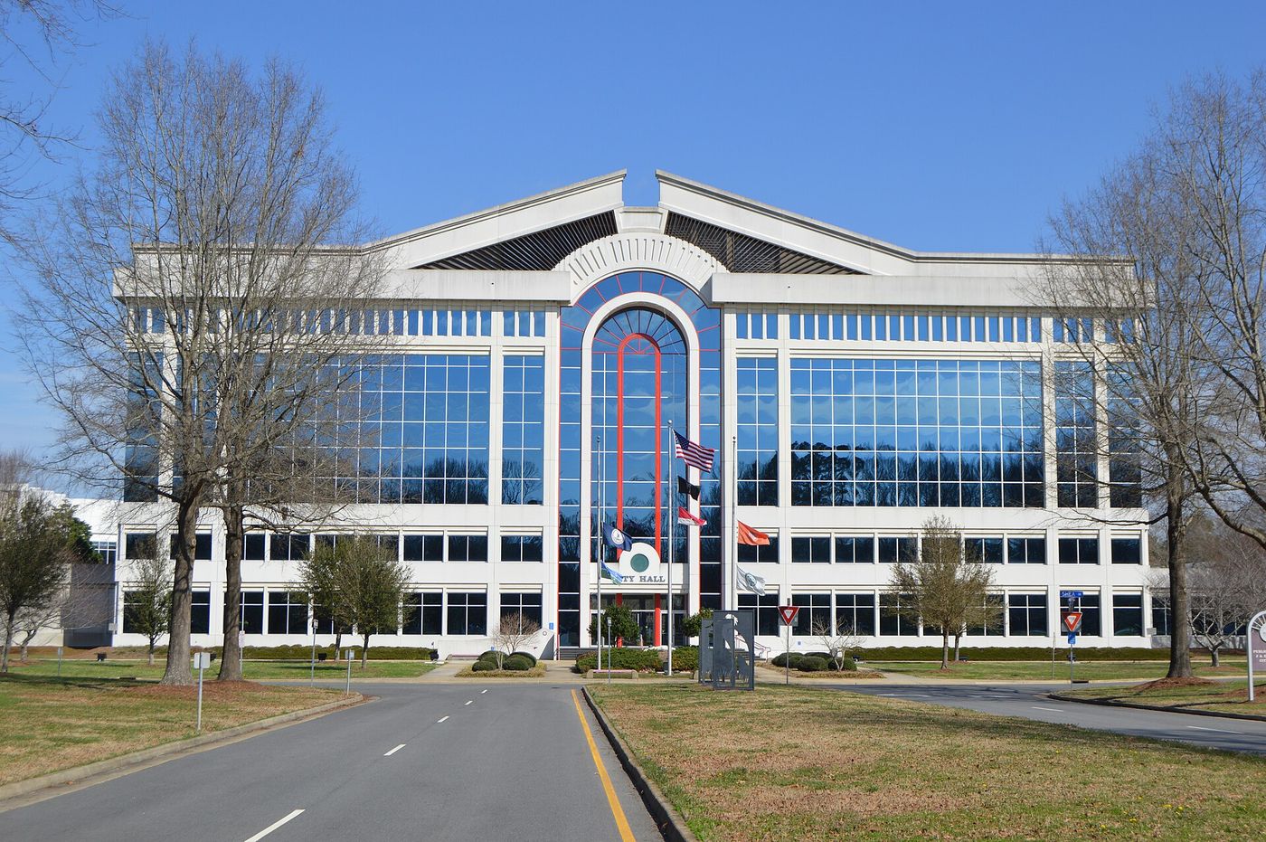 Chesapeake City Hall at the municipal center on Cedar Road
