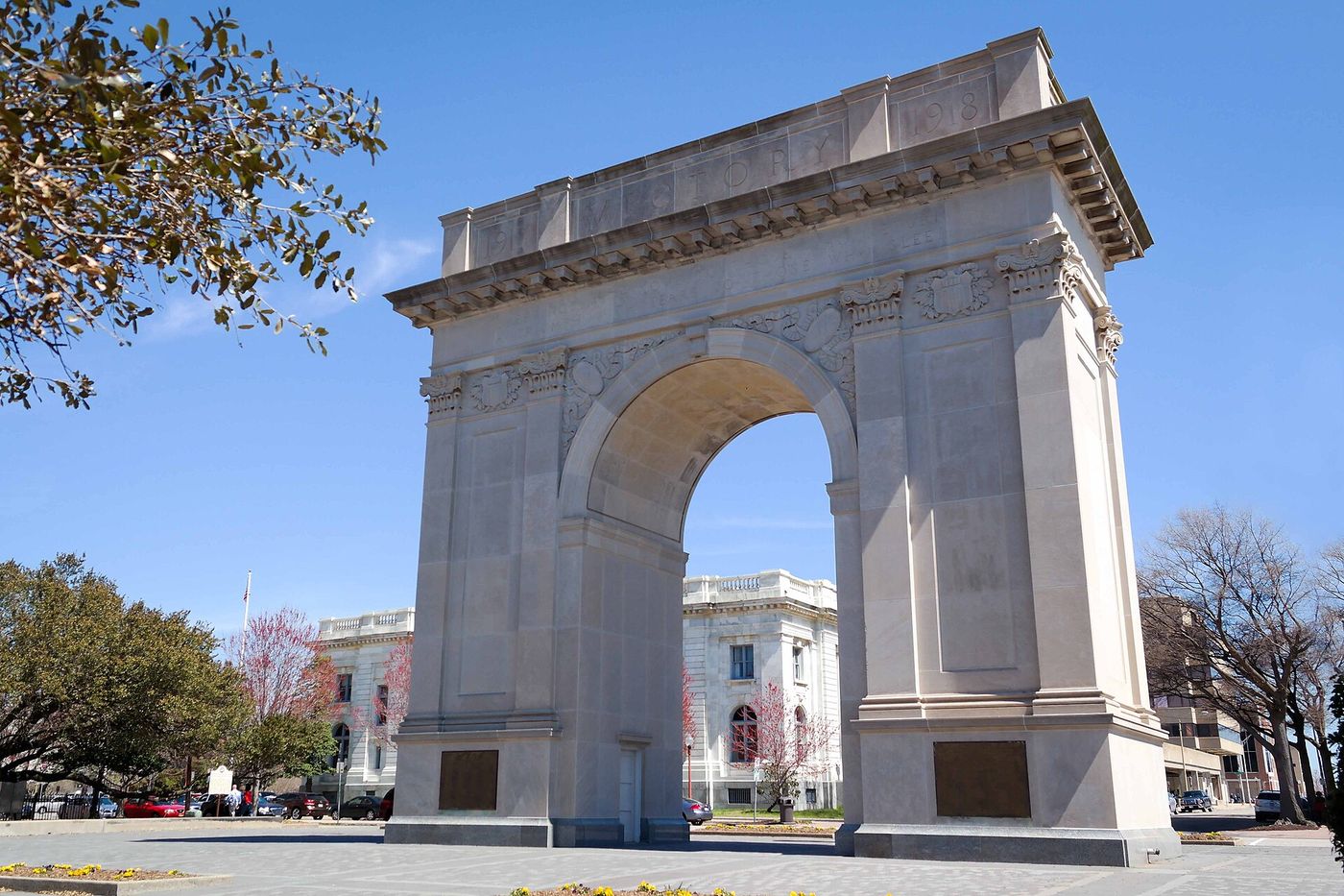 Victory Arch memorial in downtown Newport News, Virginia