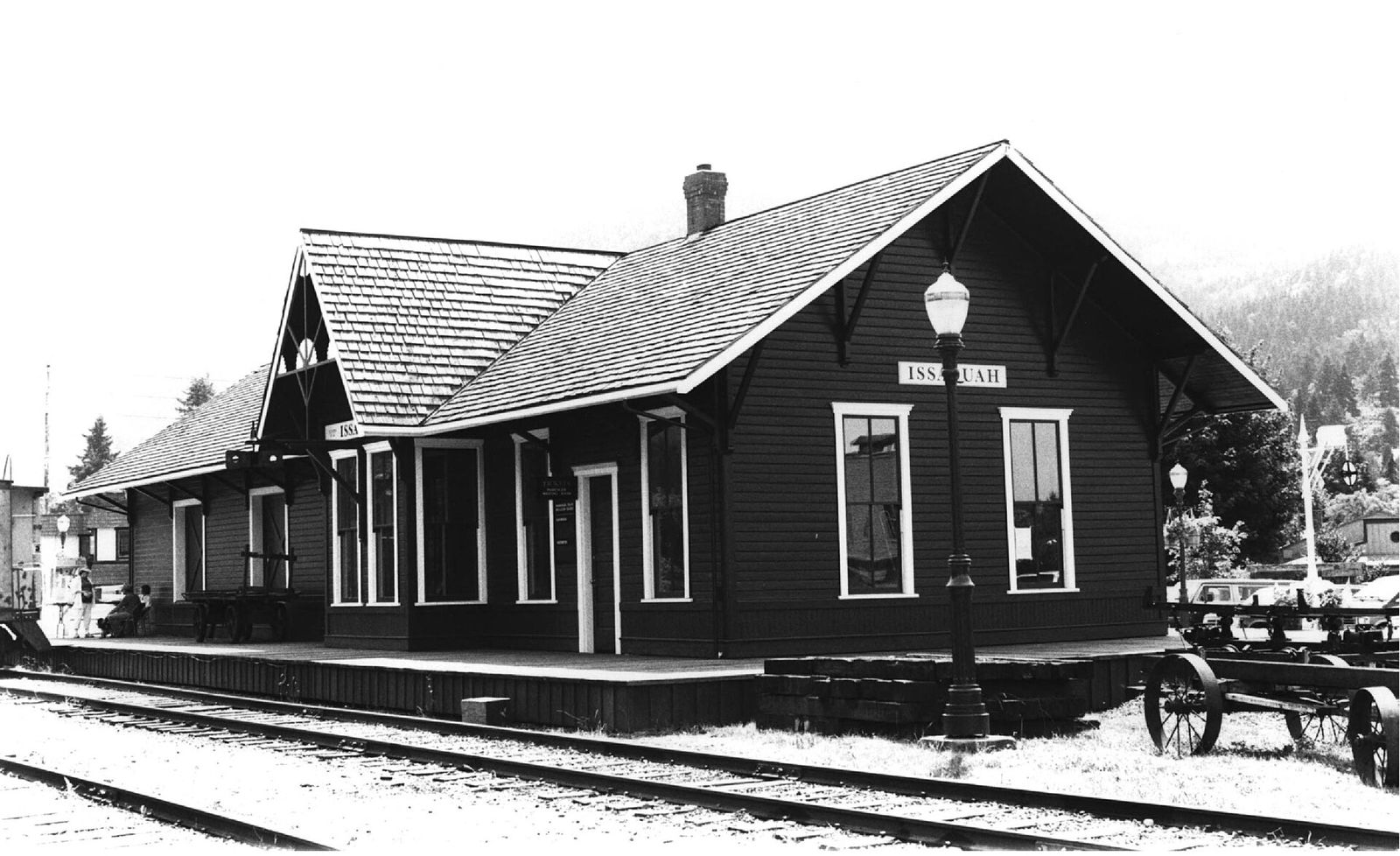The east side of the historic Issaquah Depot in July 1990