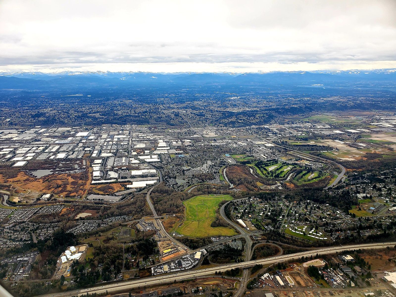 Kent and the Green River valley seen from above