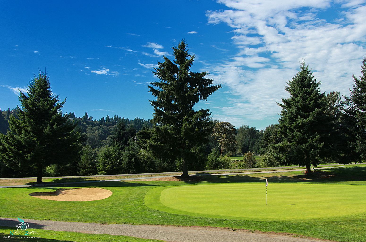 Fairway and trees at the Riverbend Golf Complex in Kent