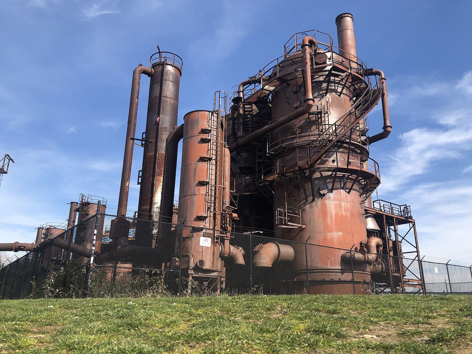 The old gasification towers at Gas Works Park on Lake Union